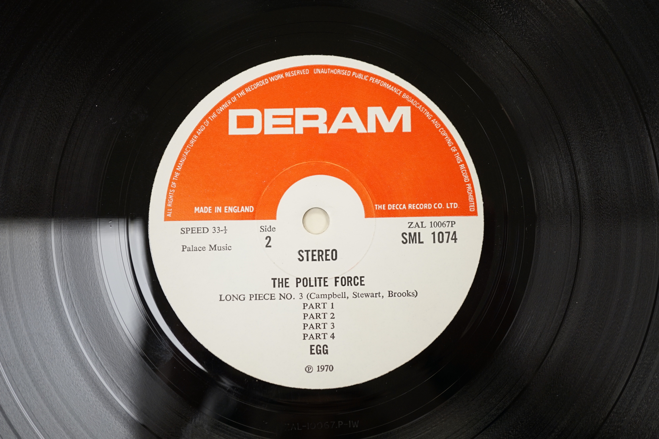 Egg; The Polite Force LP album, on Deram SML 1074